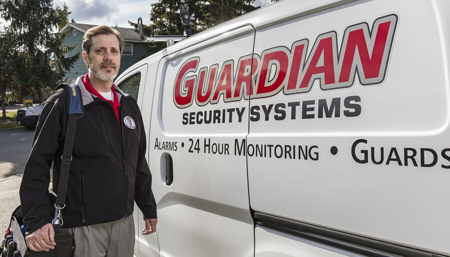 Guardian Security Systems installer.