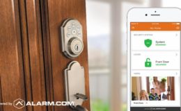 Door locks and alarm app on mobile phone
