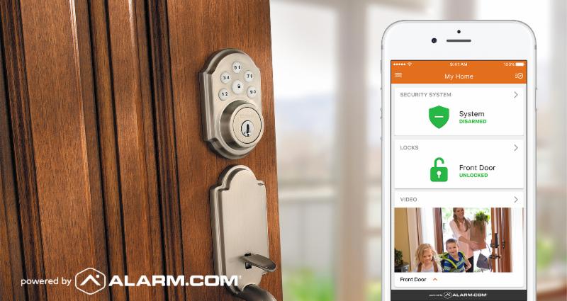Door locks and alarm app on mobile phone